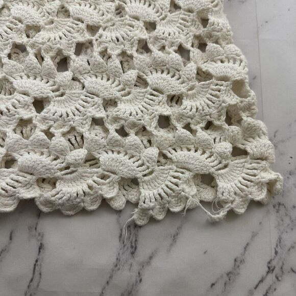 Extra Touch International Womens Vintage 90s Crochet Sweater One Size White Open - Picture 13 of 13